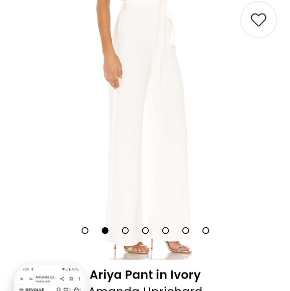Amanda Uprichard Ariya Pant off white/ivory Size Small - Picture 11 of 11